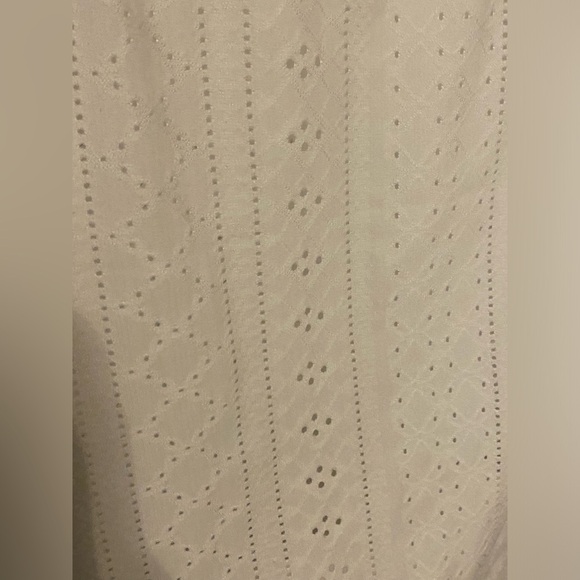 Eyelet Embroidery Casual Split Spaghetti Strap Tank Top, M - Picture 3 of 4